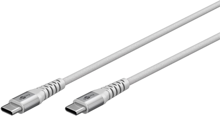 USB-C 2.0 Kabel Goobay SuperSoft TEXTIL weiß 05m - zdjęcie 2