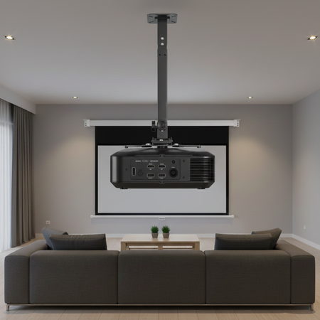 Zestaw ekran reczny 4K HD z uchwytem sufitowym do projektora - zdjęcie 2