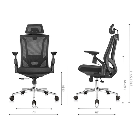Fotel biurowy obrotowy z podłokietnikiem 4D GERD Outlet B+