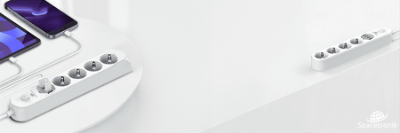Listwa zasilająca Spacetronik SR-203 4x AC z ładowarką 4x USB 3.4A Auto-id
