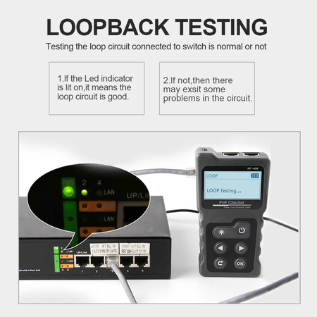 Professioneller LAN POE Netzwerk-Tester Noyafa NF-488