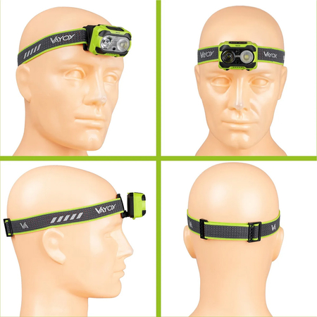 Latarka czołowa 600lm TwinBeam USB-C VAYOX VA0361