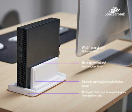 Uchwyt do Tunera. Mini PC z tyłu TV VESA SBK110W