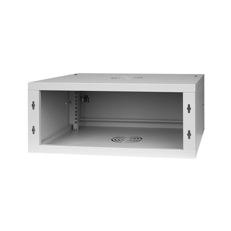 Szafa RACK 19'' 4U 350mm SZARA Drzwi stalowe