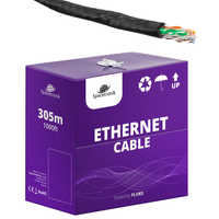 Skrętka kabel LAN CAT6 U/UTP AWG 24/1 0,53mm PE Spacetronik 305m