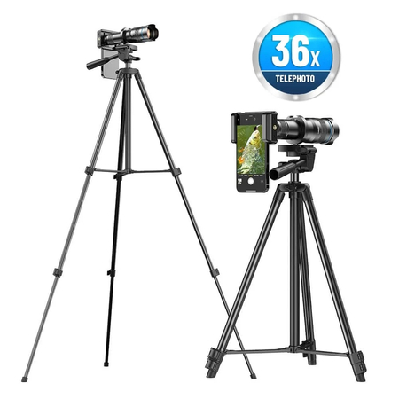 Telefon-Teleobjektiv mit Stativ 36x Zoom