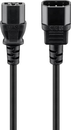 IEC C13 - C14 Stromkabel Goobay schwarz 35m - zdjęcie 2