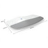 Ergonomische Delux-Tastatur GM901 weiß kabellos BT und 2,4 GHz