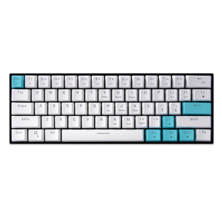 Delux KM36 RGB weiß und blau verkabelte mechanische Tastatur - zdjęcie 2
