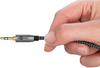 Kabel audio Jack 3,5mm - 2x RCA Goobay Plus oplot tekstylny szaro-czarny 2m