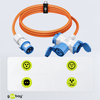 Adapter kabel CEE na CEE 16A i 2 Schuko 5m