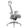 Fotel ergonomiczny biurowy 5D z podnóżkiem Spacetronik Albert Szary OUTLET