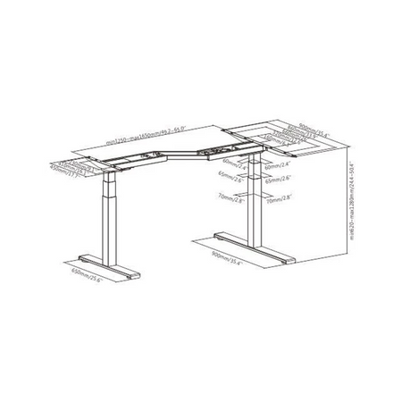 Spacetronik SPE-243LB elektrischer Tischständer