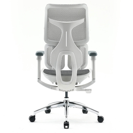 Szary fotel biurowy do ergonomicznego biura - REGULACJA 4D - Spacetronik SPRINGLE 22