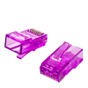Wtyk sieciowy Pass Through RJ45 przelotowy fioletowy CAT 6 UTP PT-RJ456UP-1 100szt