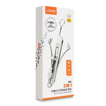 Kabel 2w1 do ładowania USB-A / micro-USB   Lightning   adapter micro na USB-C LC130