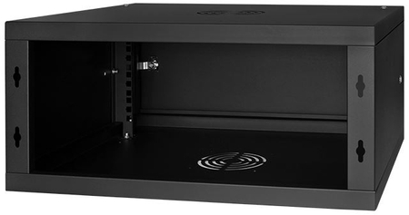 Szafa RACK 19'' 4U 350mm CZARNA Drzwi stalowe