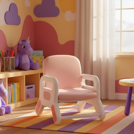 Zestaw mebli dziecięcych Spacetronik – stolik, sofa i foteliki różowy 