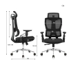 Krzesło biurowe ergonomiczne Spacetronik BARD czarne OUTLET