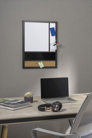 Tablica magnetyczna do pokoju, biura, suchościeralna + korkowa 450x600 mm z uchwytem na pisaki