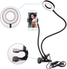 Lampa LED 9 cm pierścieniowa do telefonu z klipsem czarna USB