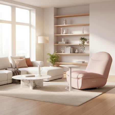 Zestaw relaksacyjny: fotel elektryczny FLAX + stolik BUDDY