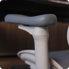 Ergonomiczne, szare krzesło biurowe Spacetronik DORIS 30 z regulacją zagłówka i podłokietników