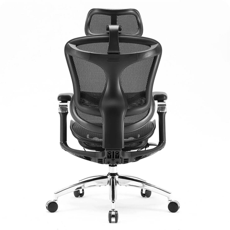 Ergonomiczny fotel biurkowy 6D Spacetronik DORIS 40 czarny z regulowanym zagłówkiem i podłokietnikami