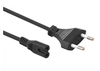 Kabel zasilający C7 ÓSEMKA 2-pin KĄTOWY 2x 90st. Goobay biały 2m