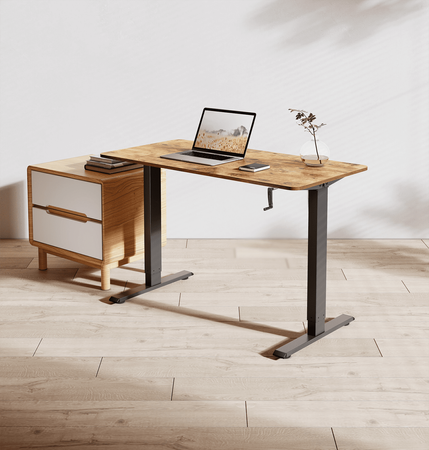 Verstellbarer manueller Schreibtisch Moris 110BR 120x60 cm - zdjęcie 2
