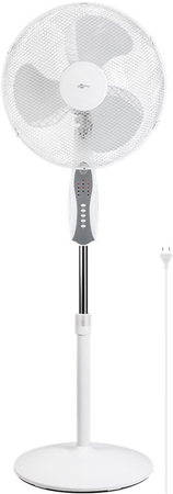 Wentylator stojący 16" Goobay 45W BIAŁY z pilotem i wyłącznikiem czasowym OUTLET
