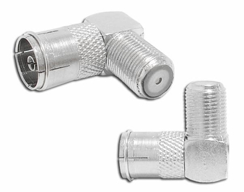 Adapter TV Gniazdo F / Gniazdo TV IEC kątowe - 20szt