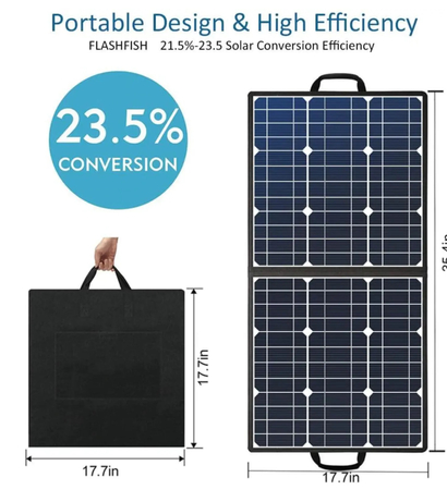 Zestaw Powerbank FlashFish A101  Panel Solarny 50W
