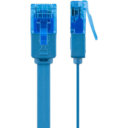 LAN Patchcord CAT 6A UTP FLAT blau 5m