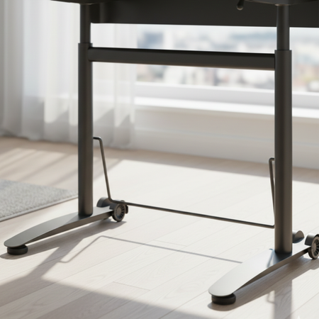 Czarne stanowisko robocze regulowane 90x60 SPR BUDDY 23 MBB