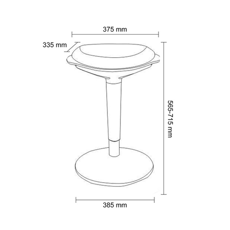 Aktywny hoker ergonomiczny z podnóżkiem Zippy 02