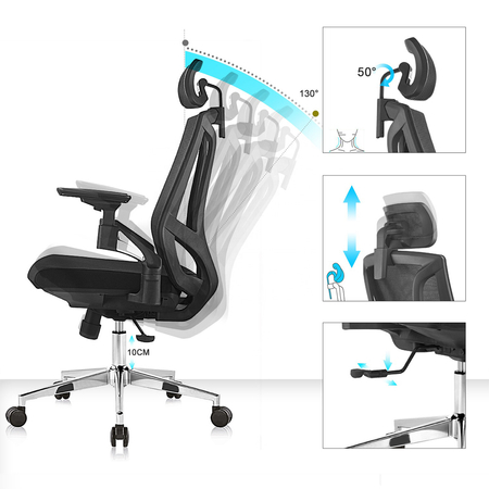 Fotel biurowy obrotowy z podłokietnikiem 4D GERD Outlet B+