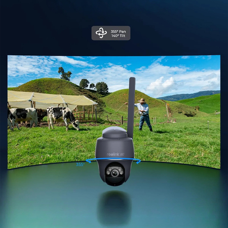 Kamera zewnętrzna LTE Reolink Go PT Ultra 4K szara