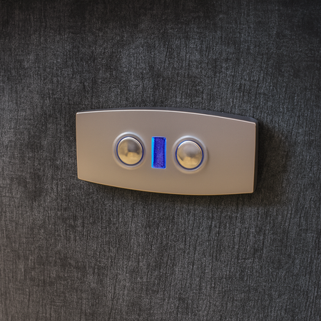 Zestaw wypoczynkowy fotel elektryczny Spacetronik Flax 04M szary + stolik regulowany