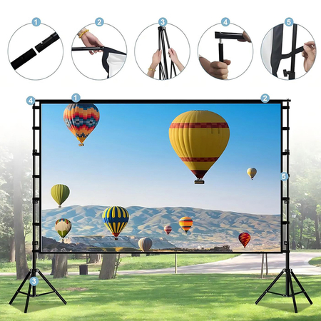 Double Tripod Stand Screen 100" 16:9