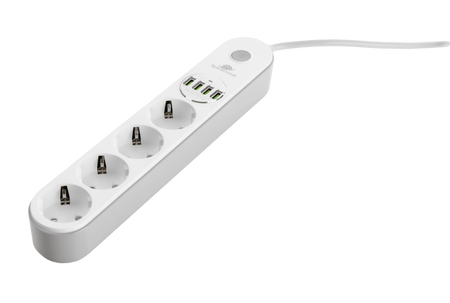 Spacetronik SR-203 Steckdosenleiste 4 USB-Anschlüsse