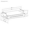 Under-Desk Storage Drawer Shelf USB Standard Black