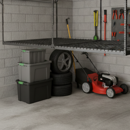 Półka sufitowa garażowa 450kg Spacetronik SPG-102 244x122