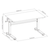 Spacetronik XD verstellbarer Schreibtisch SPE-X103WL 100x60