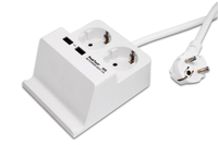 Listwa zasilająca z podstawką 2x 230V i 2x USB 2,5A PeakTech 3125