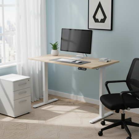 Biały Stelaż do biurka elektrycznego Spacetronik SPE-120W - zdjęcie 2