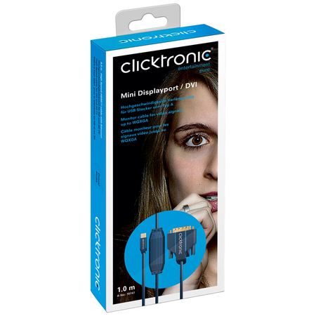 CLICKTRONIC DisplayPort DP mini - DVI-D 1m Kabel