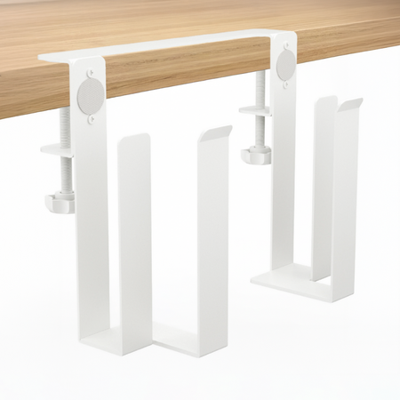 Boczny organizer do biurka na zacisk 25×20×8 cm biały SPB146W