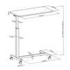 Buddy 02 Lite verstellbarer Trolley-Tisch schwarz