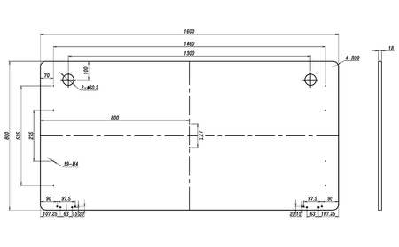 Spacetronik Schreibtisch/Tischplatte 140x80 grau